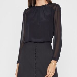 Club Monaco Silk ruched Blouse